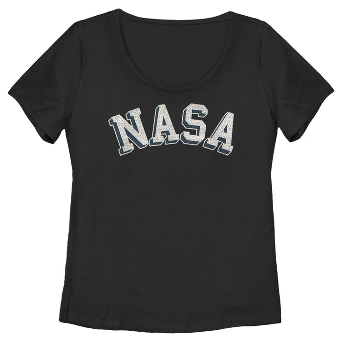 fifth sun Junior's NASA Curved 3D Bold Logo T-Shirt