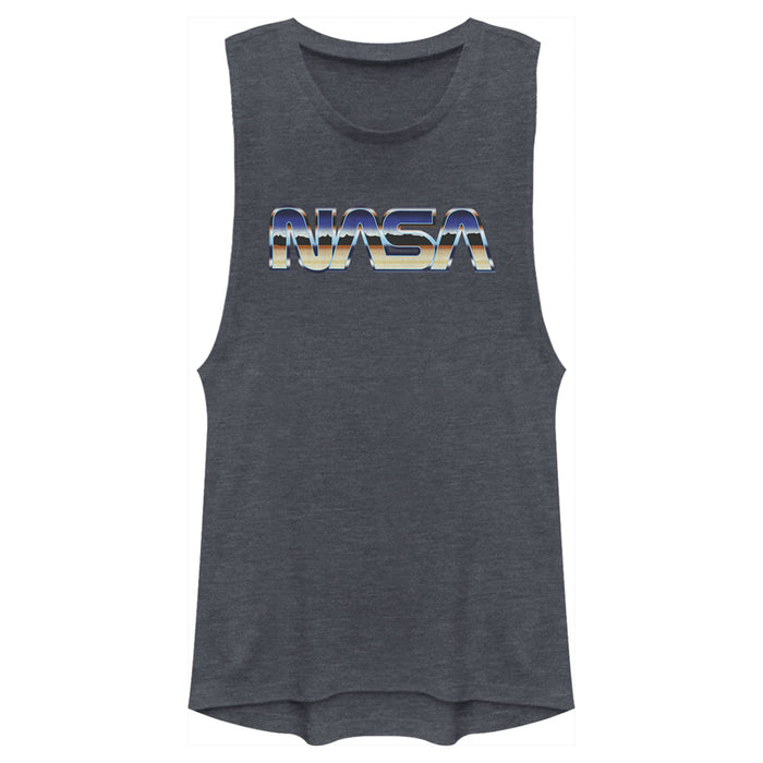 fifth sun Junior's NASA Desert Landscape Logo Festival Muscle Tee