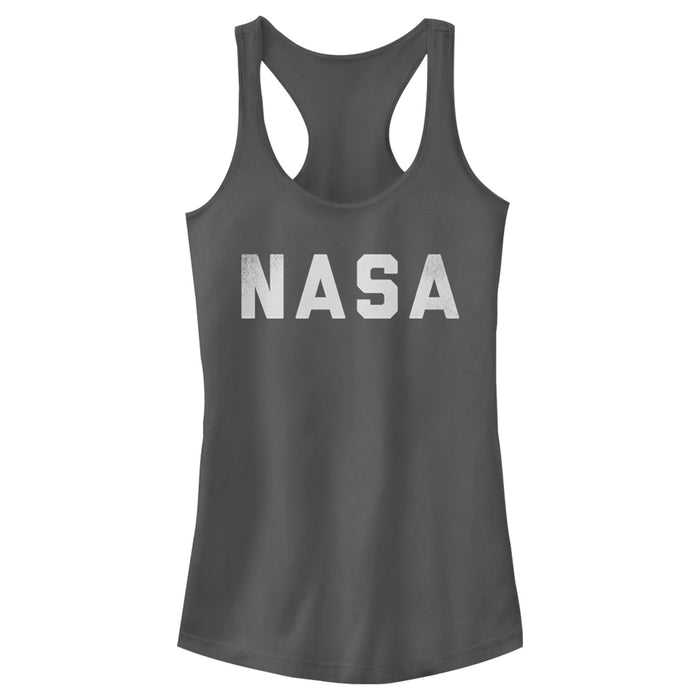 fifth sun Junior's NASA Flat Text Simple Logo Racerback Tank Top