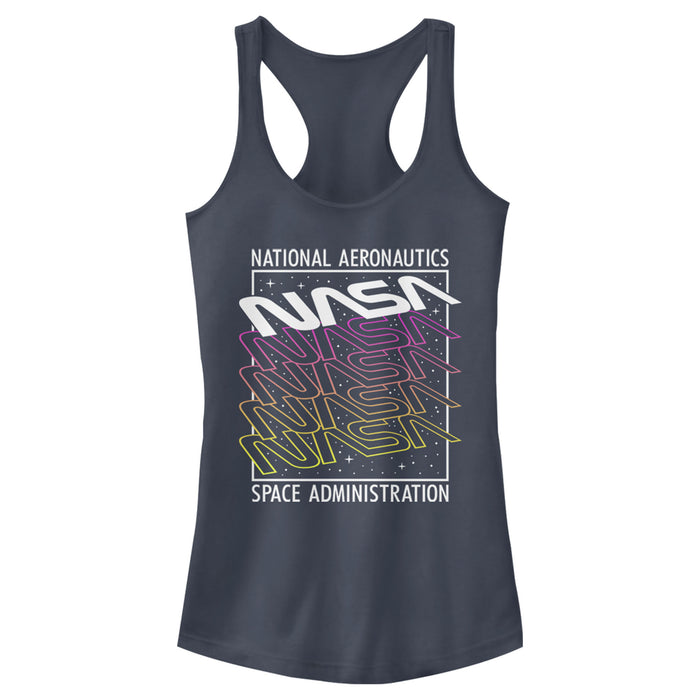 fifth sun Junior's NASA Logo Starry Repeat Racerback Tank Top