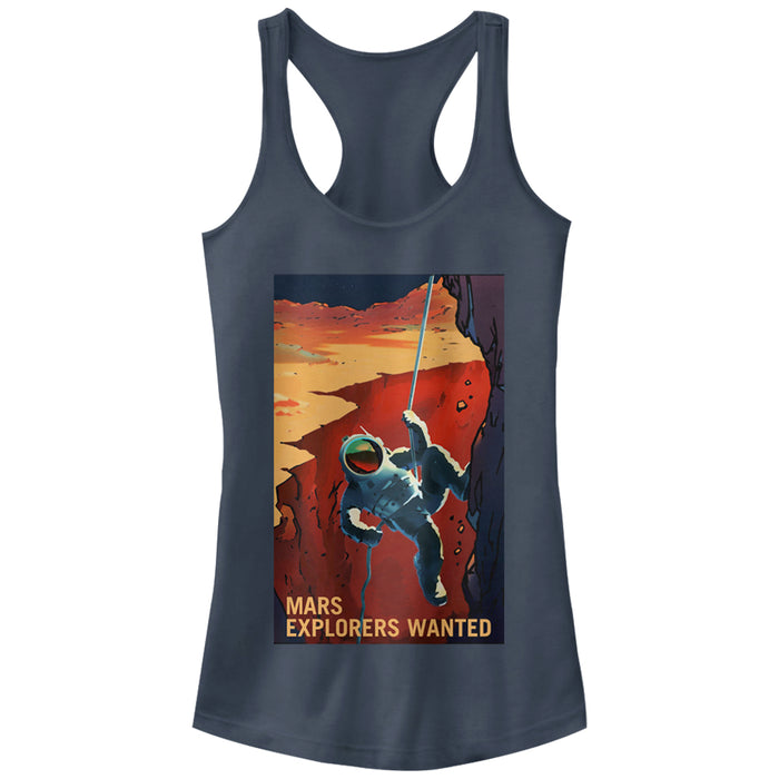 fifth sun Junior's NASA Mars Explorers Wanted Racerback Tank Top