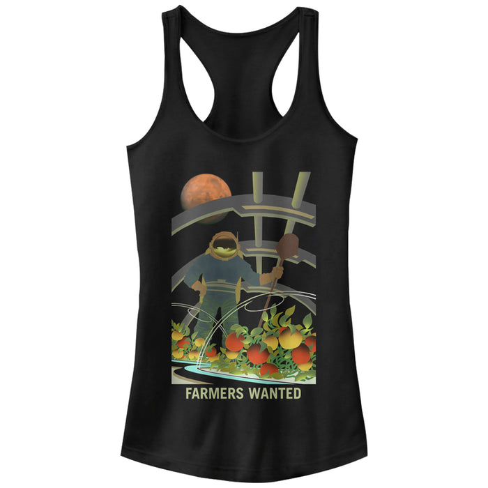 fifth sun Junior's NASA Mars Farmers Wanted Racerback Tank Top