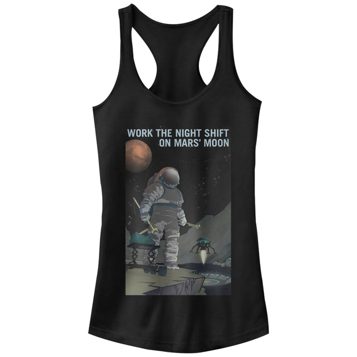 fifth sun Junior's NASA Mars Night Shift Racerback Tank Top