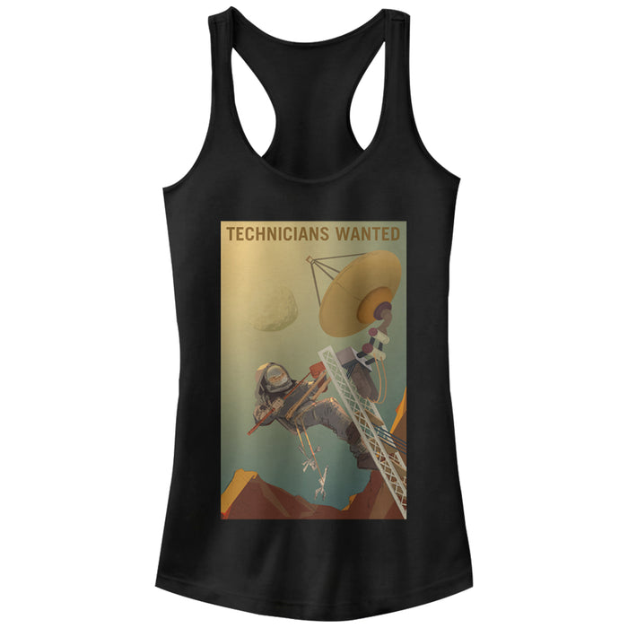 fifth sun Junior's NASA Mars Technichians Wanted Racerback Tank Top