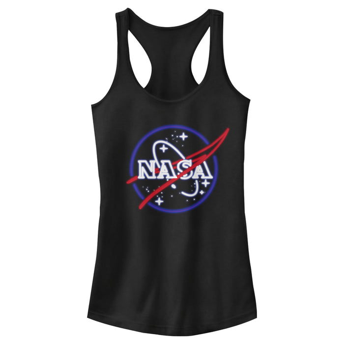 fifth sun Junior's NASA Neon Sign Classic Logo Racerback Tank Top
