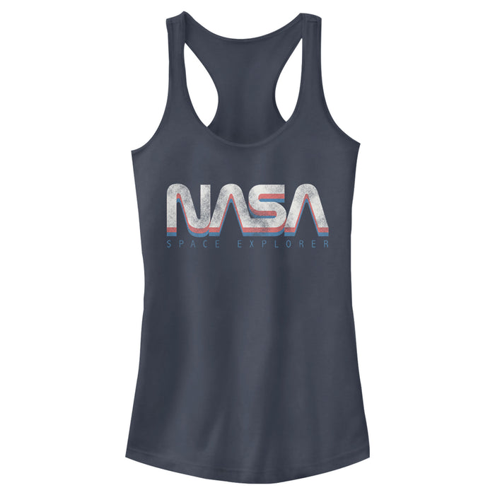 fifth sun Junior's NASA Official Space Explorer Retro Logo Racerback Tank Top