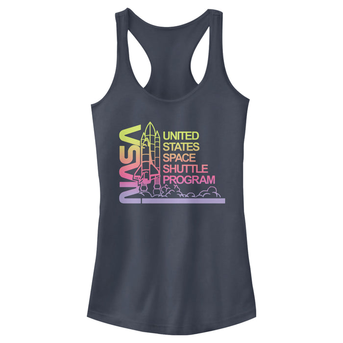 Fifth Sun Junior's NASA Ombre Sunset Shuttle Program Racerback Tank Top