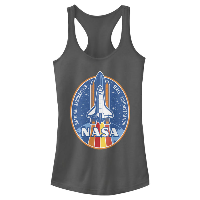 fifth sun Junior's NASA Retro Rocket Emblem Racerback Tank Top