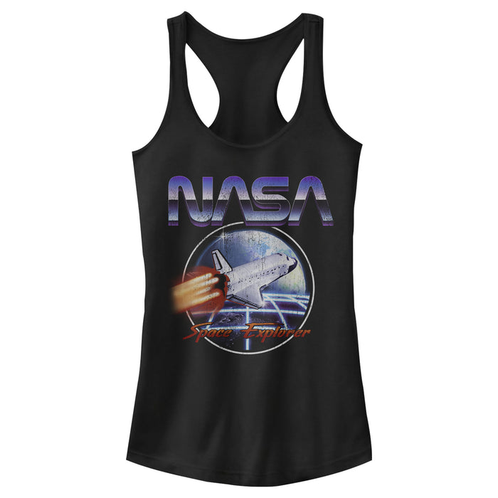 fifth sun Junior's NASA Retro Space Explorer Racerback Tank Top