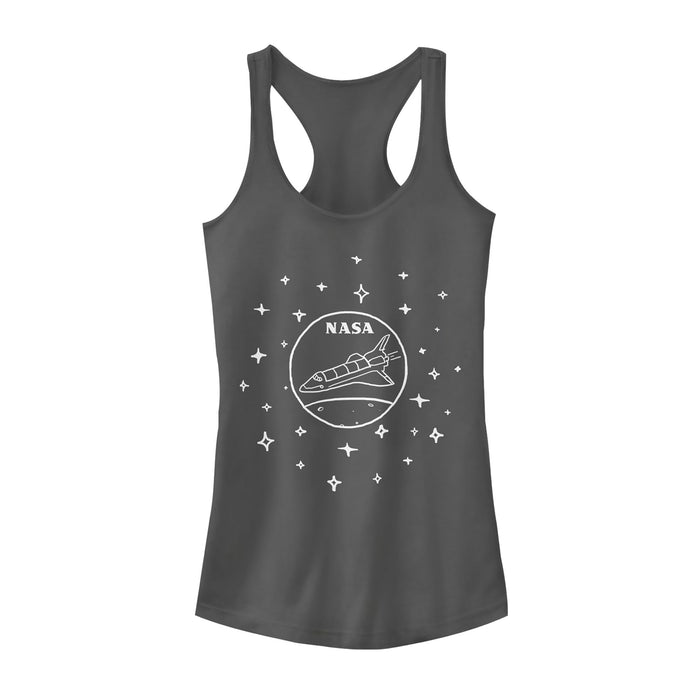 fifth sun Junior's NASA Sleek Star Rocket Racerback Tank Top