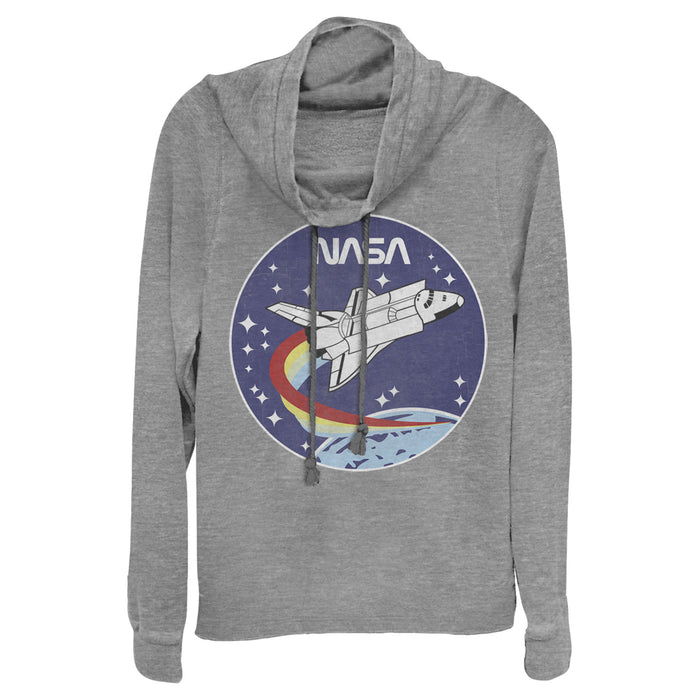Fifth Sun Junior's NASA Space Rocket Cowl Neck Sweatshirt