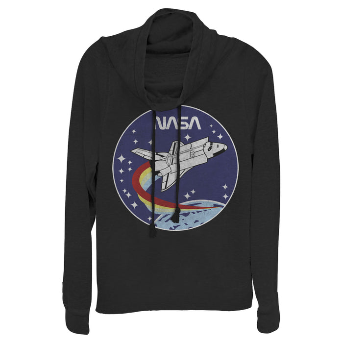 Fifth Sun Junior's NASA Space Rocket Cowl Neck Sweatshirt
