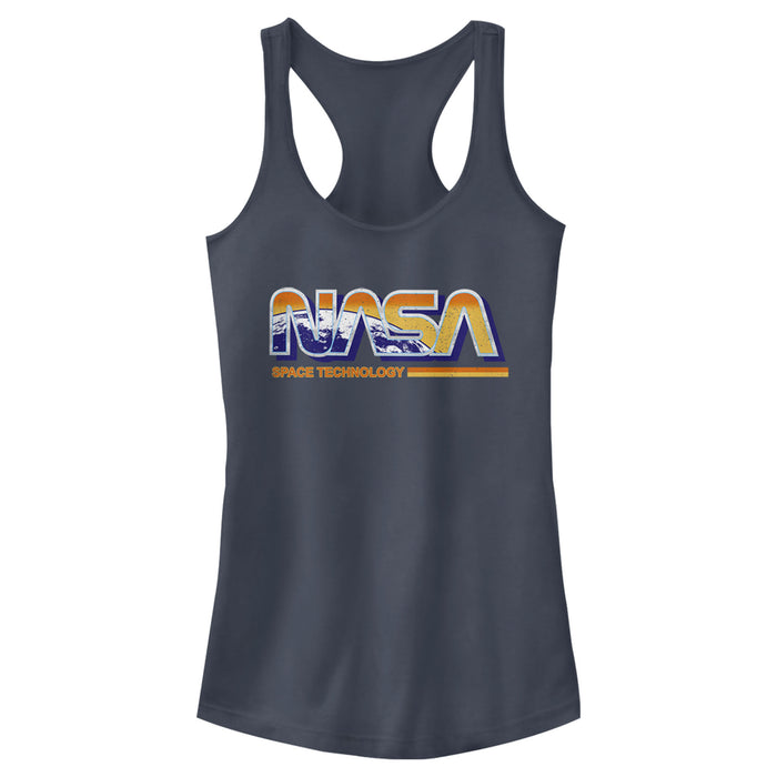fifth sun Junior's NASA Space Technology Logo Racerback Tank Top