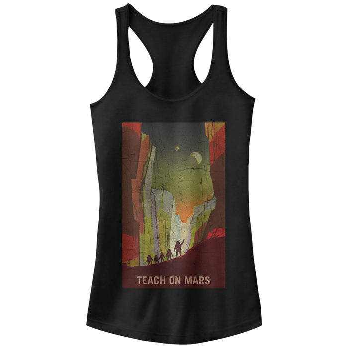 fifth sun Junior's NASA Teach on Mars Racerback Tank Top