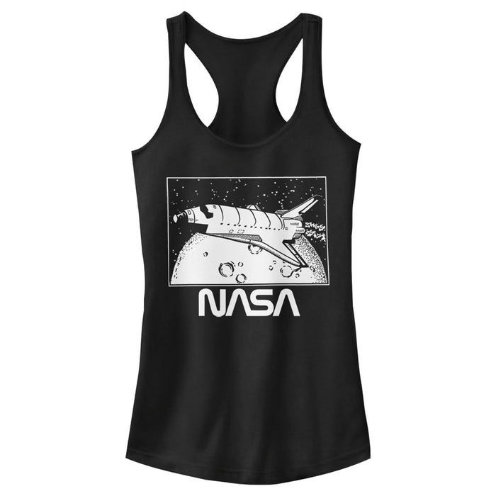 fifth sun Junior's NASA Vintage Shuttle Frame Racerback Tank Top