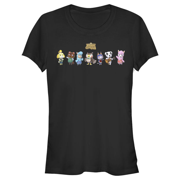 fifth sun Junior's Nintendo Animal Crossing Character Lineup T-Shirt