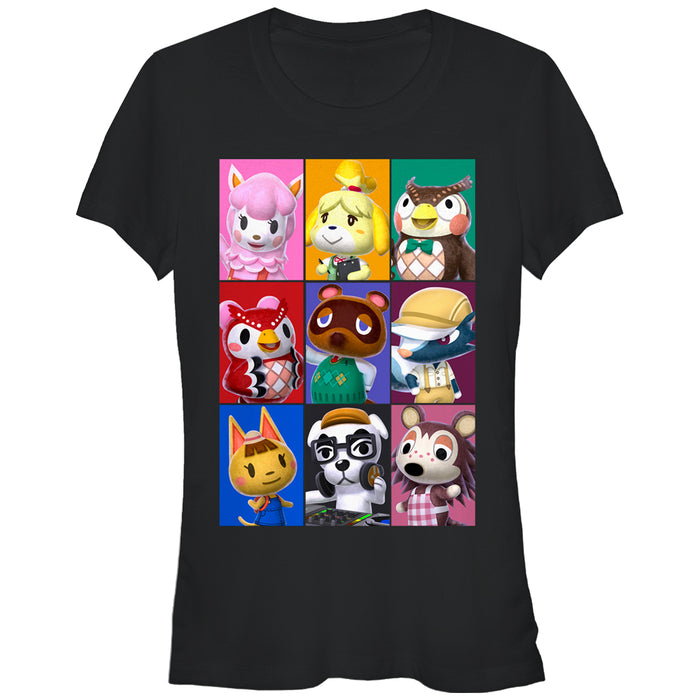 fifth sun Junior's Nintendo Animal Crossing Characters T-Shirt