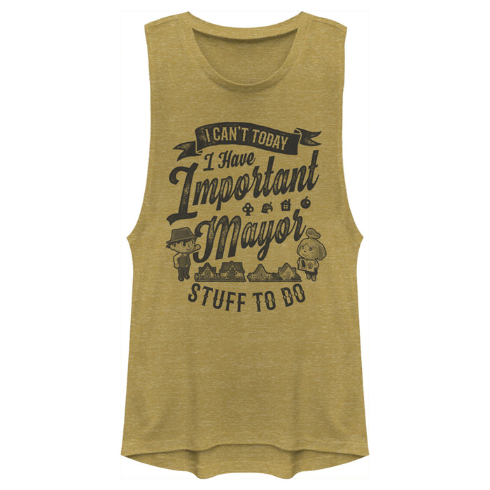 fifth sun Junior's Nintendo Animal Crossing Important Mayor Stuff Festival Muscle Tee
