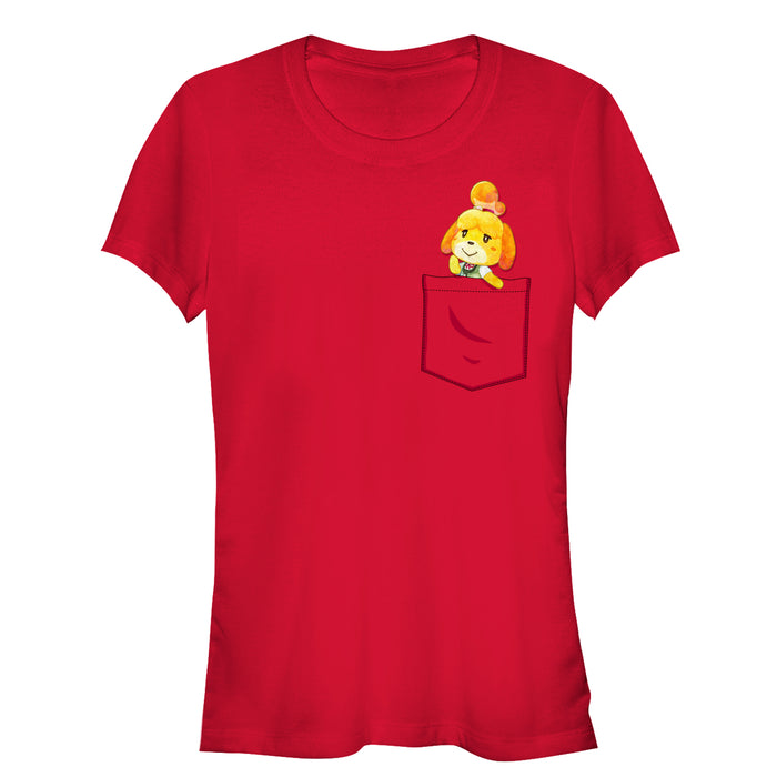 fifth sun Junior's Nintendo Animal Crossing Isabelle Pocket T-Shirt