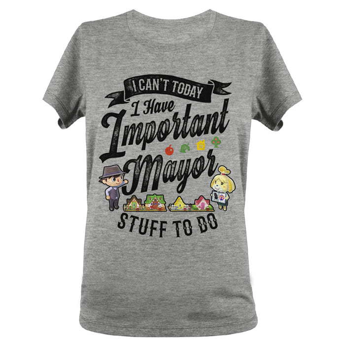 fifth sun Junior's Nintendo Animal Crossing Mayor Stuff T-Shirt