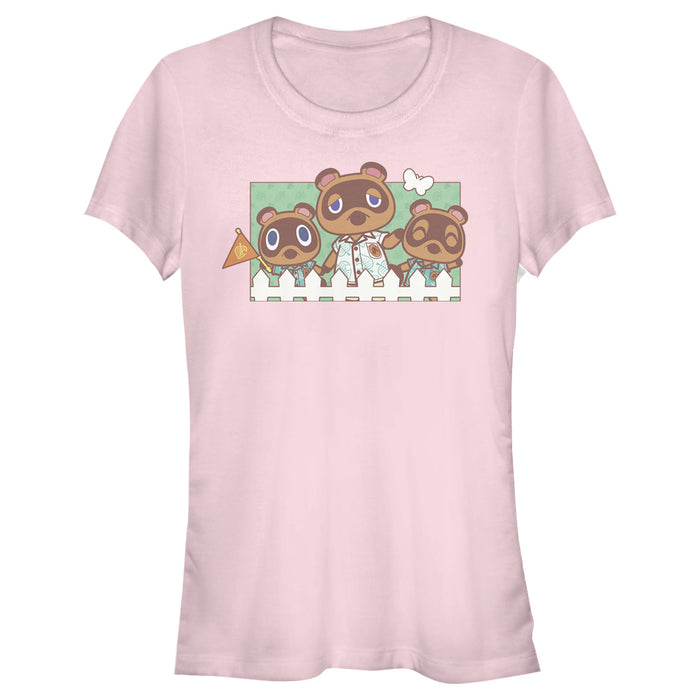 Fifth Sun Junior's Nintendo Animal Crossing Nook Family Portrait T-Shirt