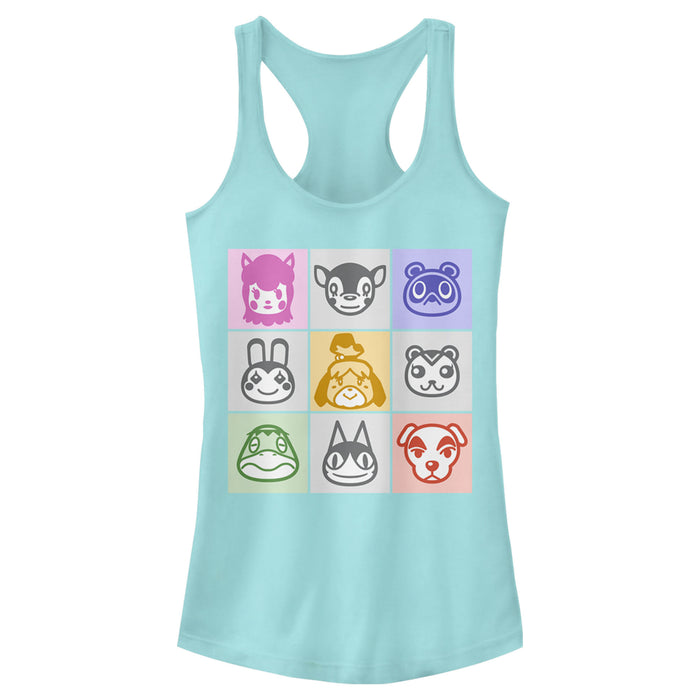 fifth sun Junior's Nintendo Animal Crossing Portrait Racerback Tank Top