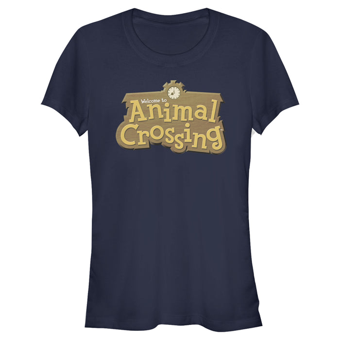fifth sun Junior's Nintendo Animal Crossing Title Logo T-Shirt