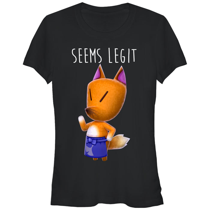 fifth sun Junior's Nintendo Animal Crossingd the Fox Seems Legit T-Shirt