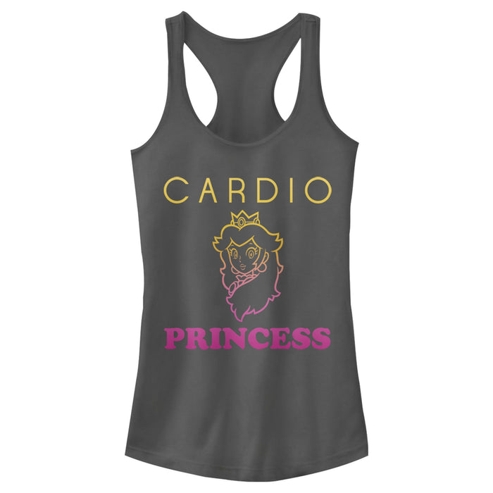 fifth sun Junior's Nintendo Cardio Princess Peach Racerback Tank Top