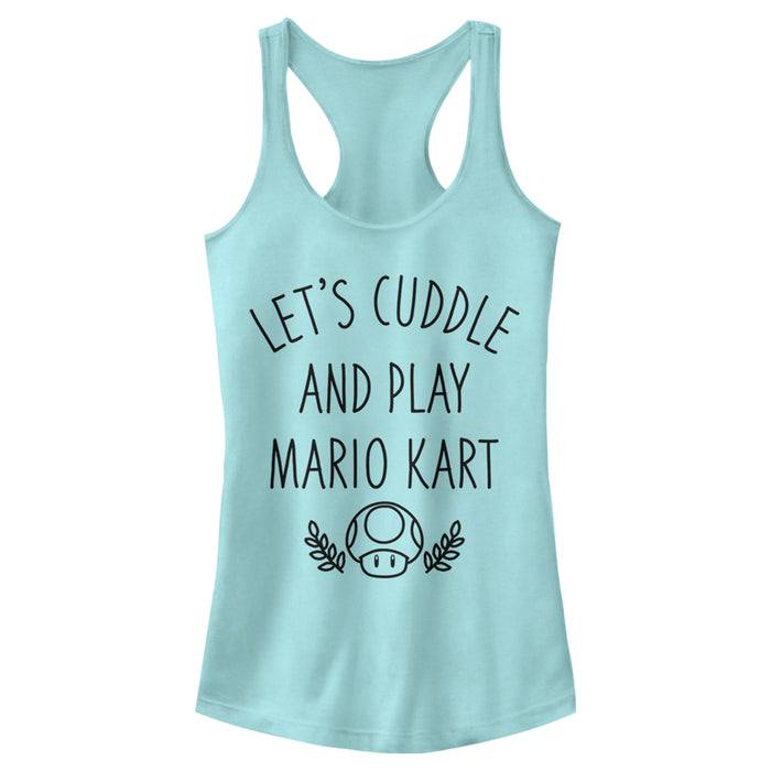fifth sun Junior's Nintendo Cuddle & Play Mario Kart Racerback Tank Top