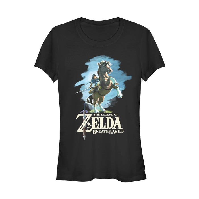 fifth sun Junior's Nintendo Legend of Zelda Breath of the Wild Link Epona T-Shirt