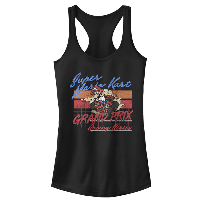 fifth sun Junior's Nintendo Mario Kart Retro Grand Prix Racerback Tank Top