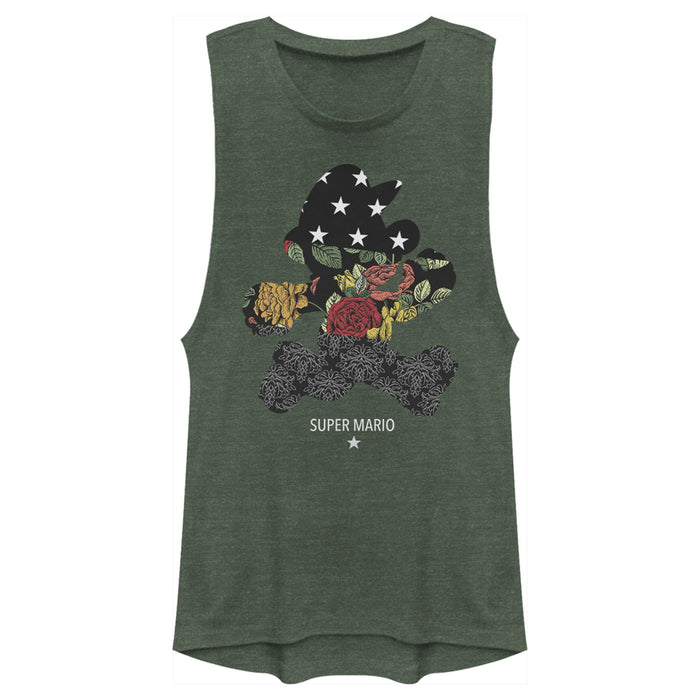 fifth sun Junior's Nintendo Mario Ornate Pattern Festival Muscle Tee
