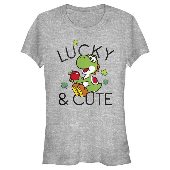 fifth sun Junior's Nintendo Super Mario Yoshi St. Patrick's Lucky and Cute T-Shirt