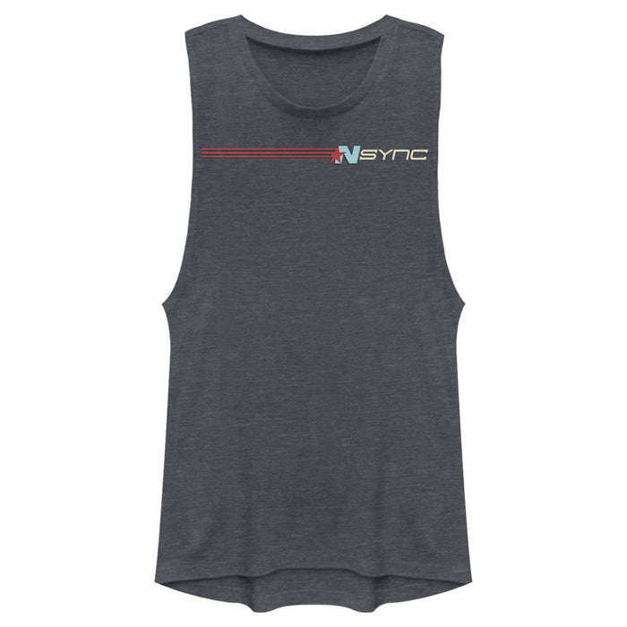 fifth sun Junior's NSYNC Retro Band Stripe Festival Muscle Tee