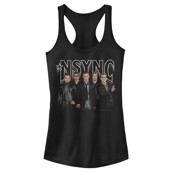 fifth sun Junior's NSYNC Rocker Band Pose Racerback Tank Top