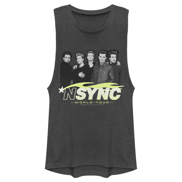 fifth sun Junior's NSYNC World Tour Poster Festival Muscle Tee