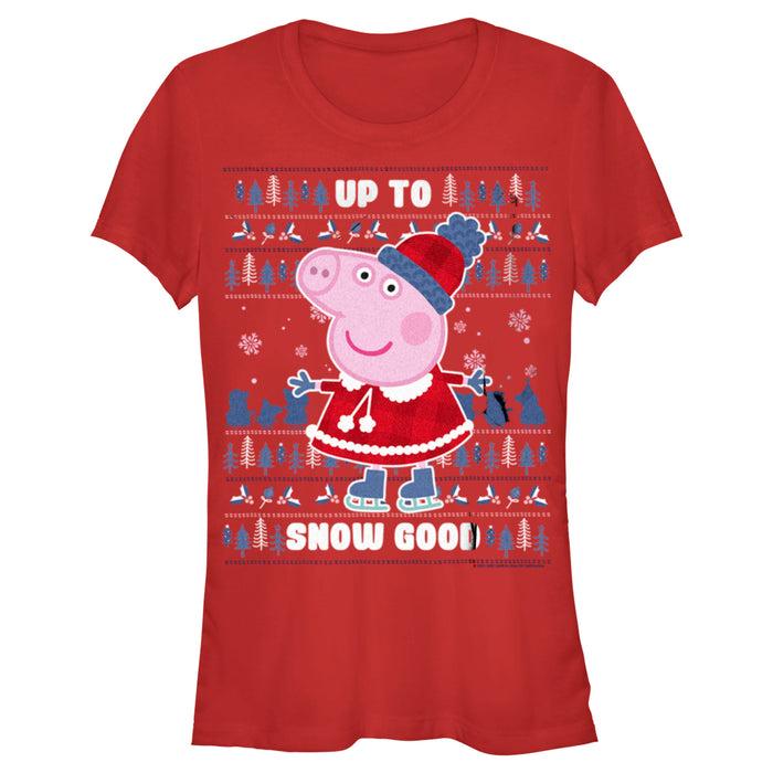 fifth sun Junior's Peppa Pig Christmas Up to Snow Good T-Shirt