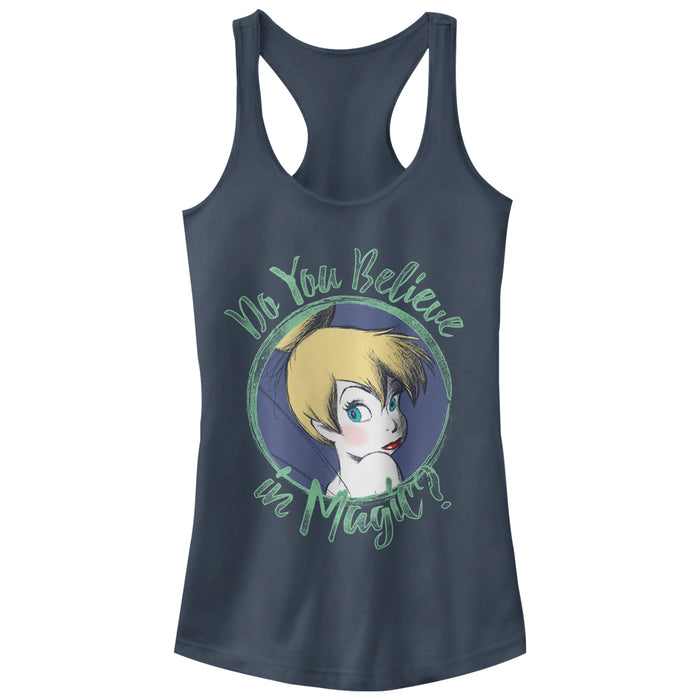fifth sun Junior's Peter Pan Tinker Bell Believe in Magic Racerback Tank Top