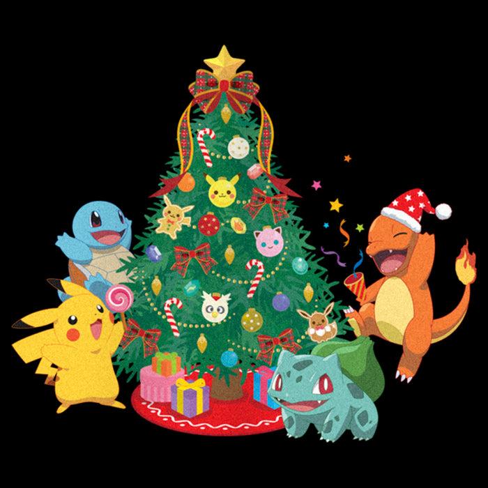 Fifth Sun Junior's Pokemon Christmas Tree Characters Cowl Neck Sweatshirt