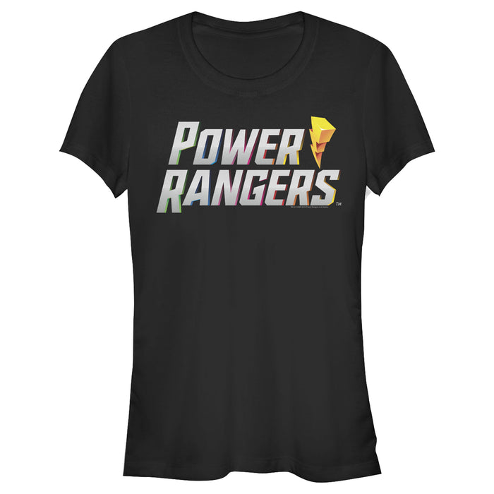 fifth sun Junior's Power Rangers Lightning Bolt Logo T-Shirt