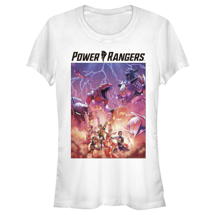 fifth sun Junior's Power Rangers Lightning Storm Battle T-Shirt