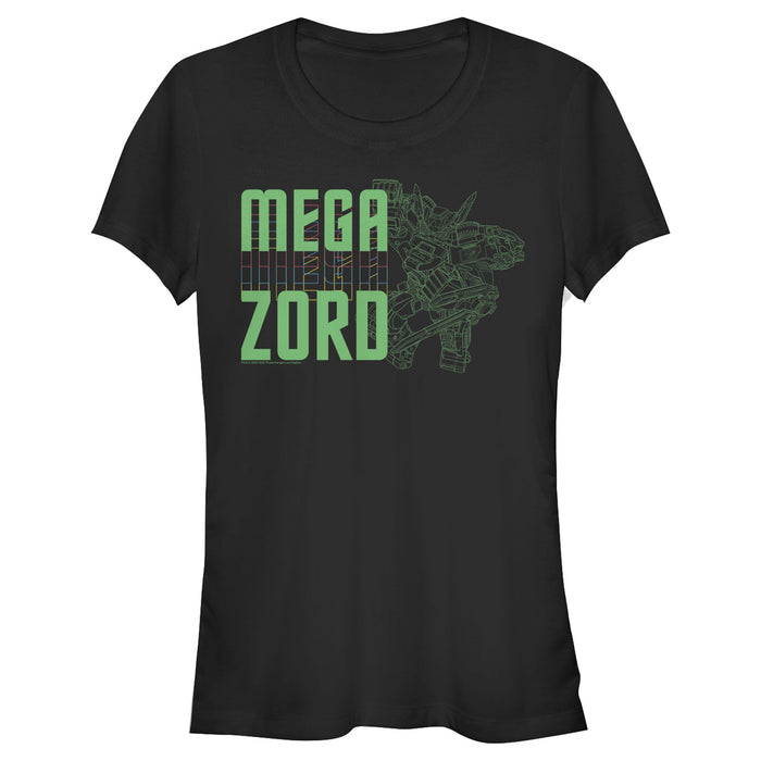 fifth sun Junior's Power Rangers Megazord Schematics T-Shirt