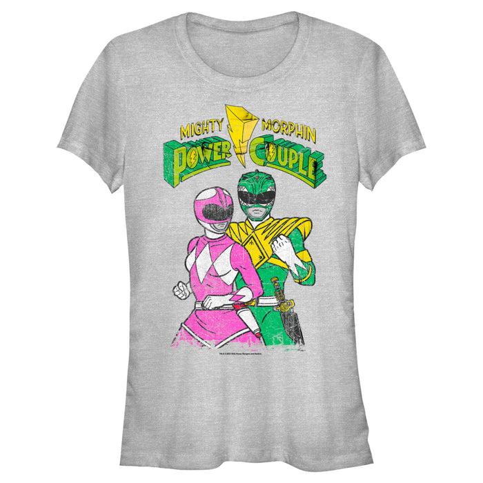 fifth sun Junior's Power Rangers Mighty Morphin Power Couple T-Shirt