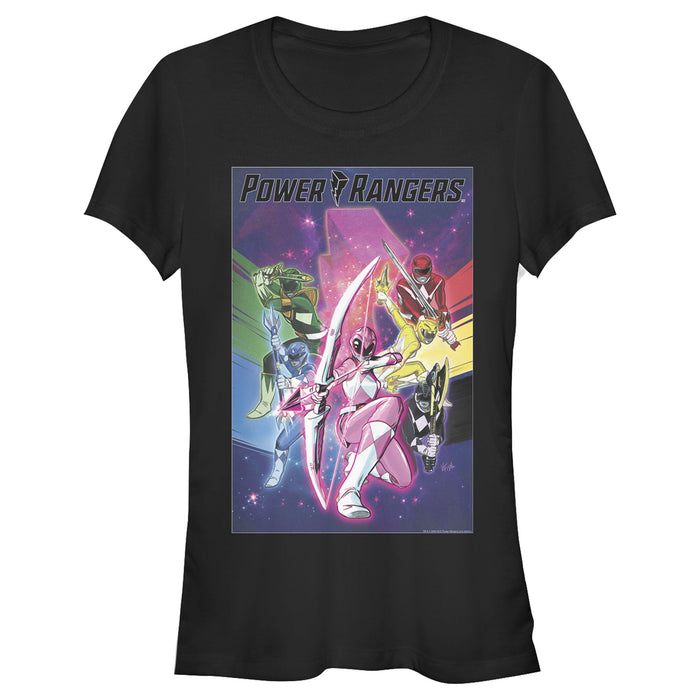 fifth sun Junior's Power Rangers Rainbow Poster T-Shirt