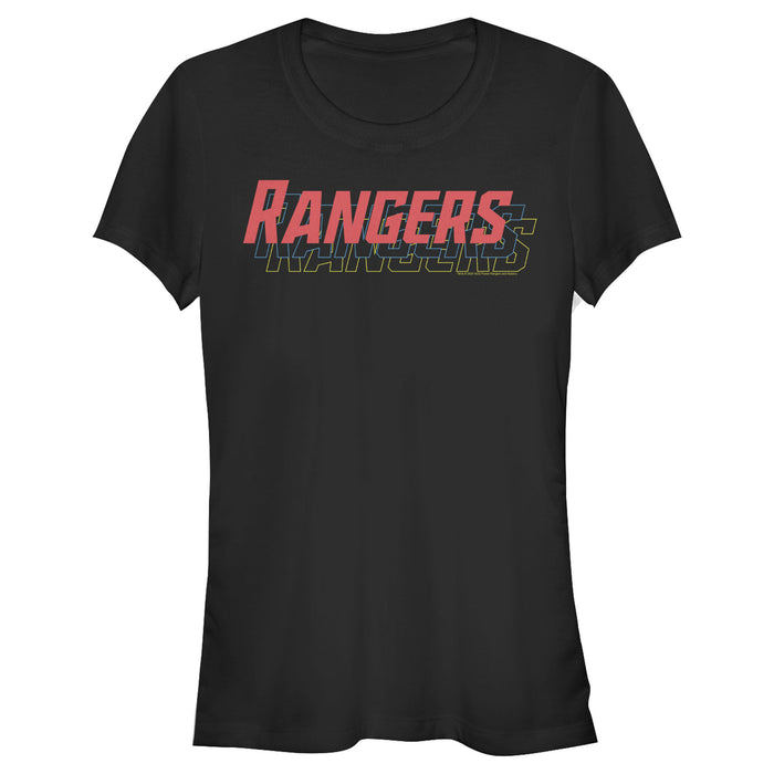fifth sun Junior's Power Rangers Shadow Text T-Shirt