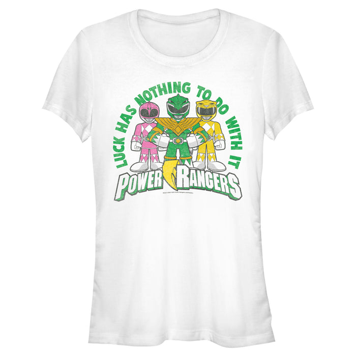fifth sun Junior's Power Rangers St. Patrick's Day Luck has Nothing to do with It T-Shirt