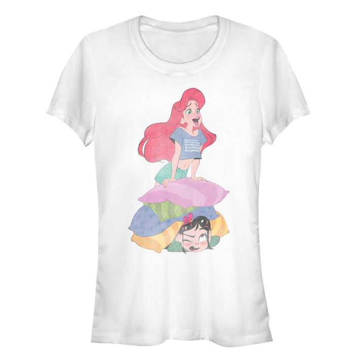fifth sun Junior's Ralph Breaks the Internet Ariel Pillow T-Shirt