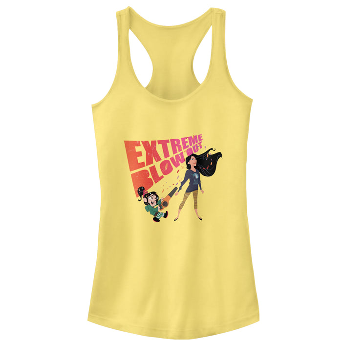 fifth sun Junior's Ralph Breaks the Internet Blowout Racerback Tank Top