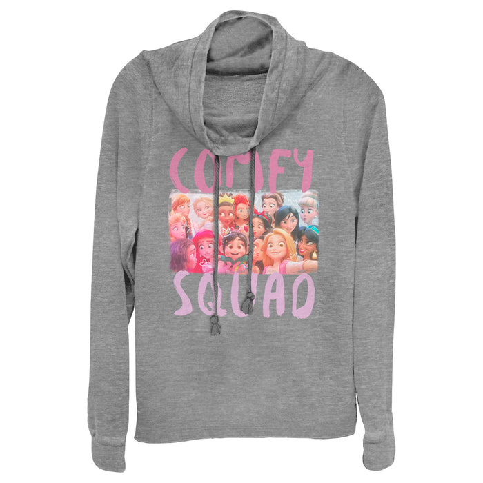 fifth sun Junior's Ralph Breaks the Internet Comfy Squad Selfie Cowl Neck Sweatshirt